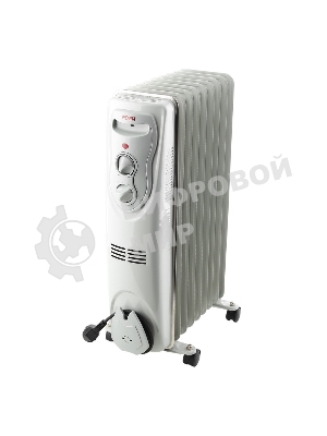 Обогреватель масляный Ресанта ОМ- 9Н (9 секций), белый, 2000 Вт, 20 м2, термостат 67/3/8