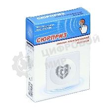 Звонок дверной проводной Сюрприз 12 мел. с питанием от батареек с кнопкой и проводом 2ААх1.5В 80-90дБА бел. Тритон СР-02Б