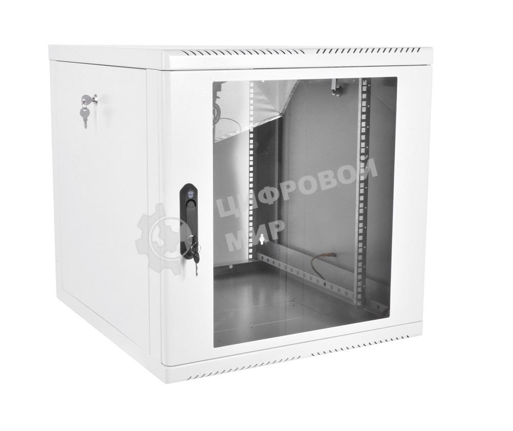 Шкаф телекоммуникационный настенный разборный 9U (600 × 520), съемные стенки, дверь стекло