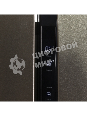 Холодильник Hyundai CS4505F нержавеющая сталь двухкамерный Side by Side 271/165л морозилка сбоку