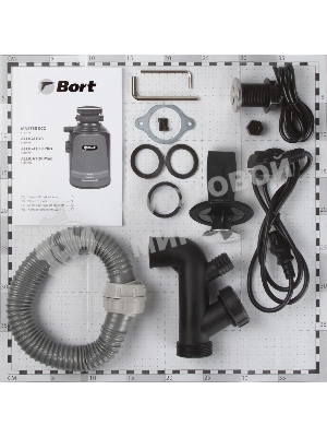 Измельчитель пищевых отходов Bort Alligator, 560 Вт., объем 1 450 мл., пневмовыключатель