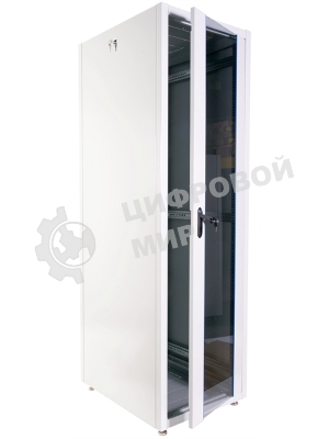 Шкаф телекоммуникационный напольный ЭКОНОМ 42U (600 × 1000) дверь стекло, дверь металл