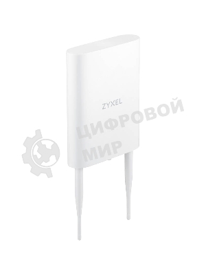 Гибридная уличная точка доступа Zyxel NebulaFlex NWA55AXE, 802.11a/b/g/n/ac/ax (2,4 и 5 ГГц), внешние антенны 2x2 (в комплекте), до 575+1200 Мбит/с, 1xLAN GE, защита от 4G/5G, без поддержки Captive po