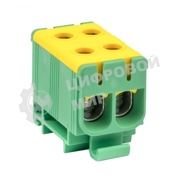Клемма силовая вводная двойная КСВ 16-50 желто-зеленая EKF PROxima plc-kvs2-16-50-y-green EKF