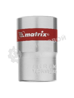 Головка торцевая Matrix, 18 мм, 6-гранная, CrV, под квадрат 1/2