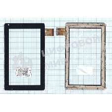 Сенсорное стекло (тачскрин) TM619-C-F (183x110 мм), черное