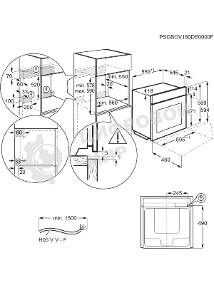 Духовой шкаф электрический Electrolux EOB8S39Z черный, встраиваемый