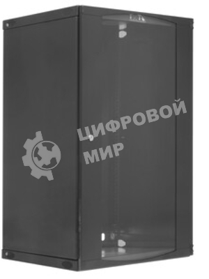 Шкаф настенный Next, 18U 550x450, стеклянная дверь, черный