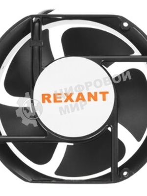 Вентилятор для корпуса Rexant RХ 172x163x51HBL 220VAC черный, 172 x 163 мм, 2500 об/мин, 53 дБ, 2 pin