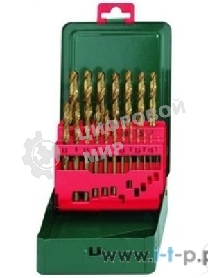 Буры,сверла,долото Metabo 627156000 Набор HSS-TiN 19 свёрел (1-10мм) в мет.кор.