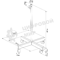 Стойка напольная мобильная Rexant для луп с подсветкой, четырехлучевая, белая