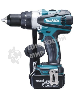 Дрель-шуруповерт Makita DDF458RFE Дрель ак {18В,2х3Ач Li-ion,БЗП-13мм,0-400\2000об\м,91\58Нм,2.3кг,чем}