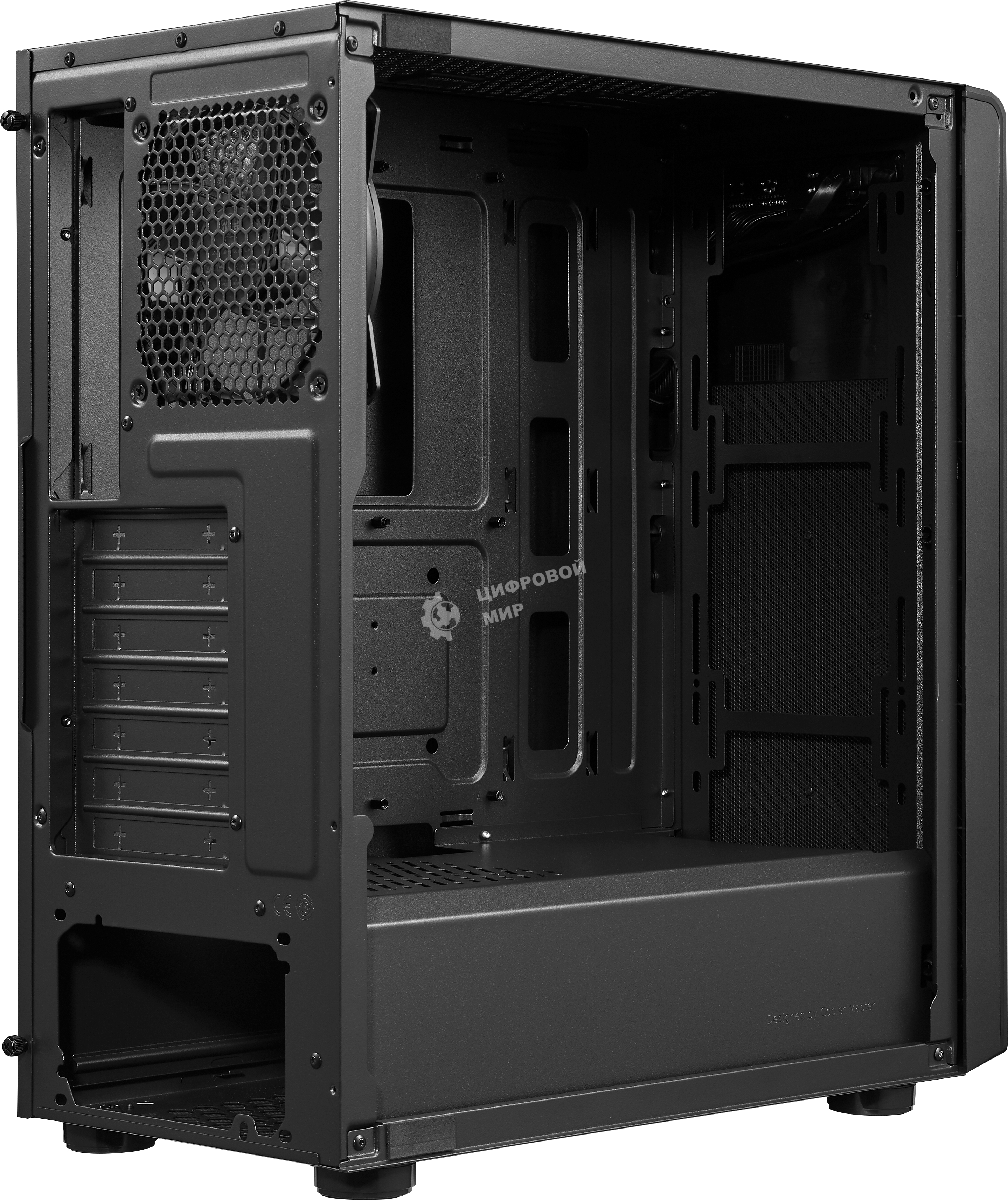 Компьютерный корпус без блока питания Cooler Master Elite 500, 2xUSB3.2, 1x120Fan, w/o PSU, Black, w/o ODD, Window TG left panel, ATX