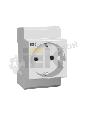 Розетка силовая РАр10-3-ОП с заземл. на DIN-рейку IEK MRD10-16
