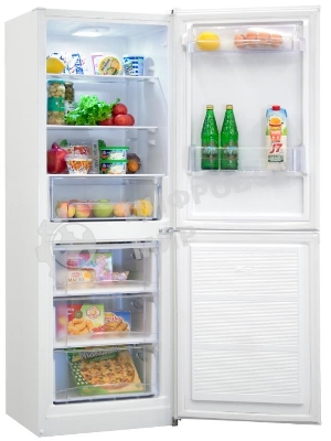 Холодильник Nordfrost NRB 131 W белый двухкамерный 170/100 л морозилка снизу, капельная система