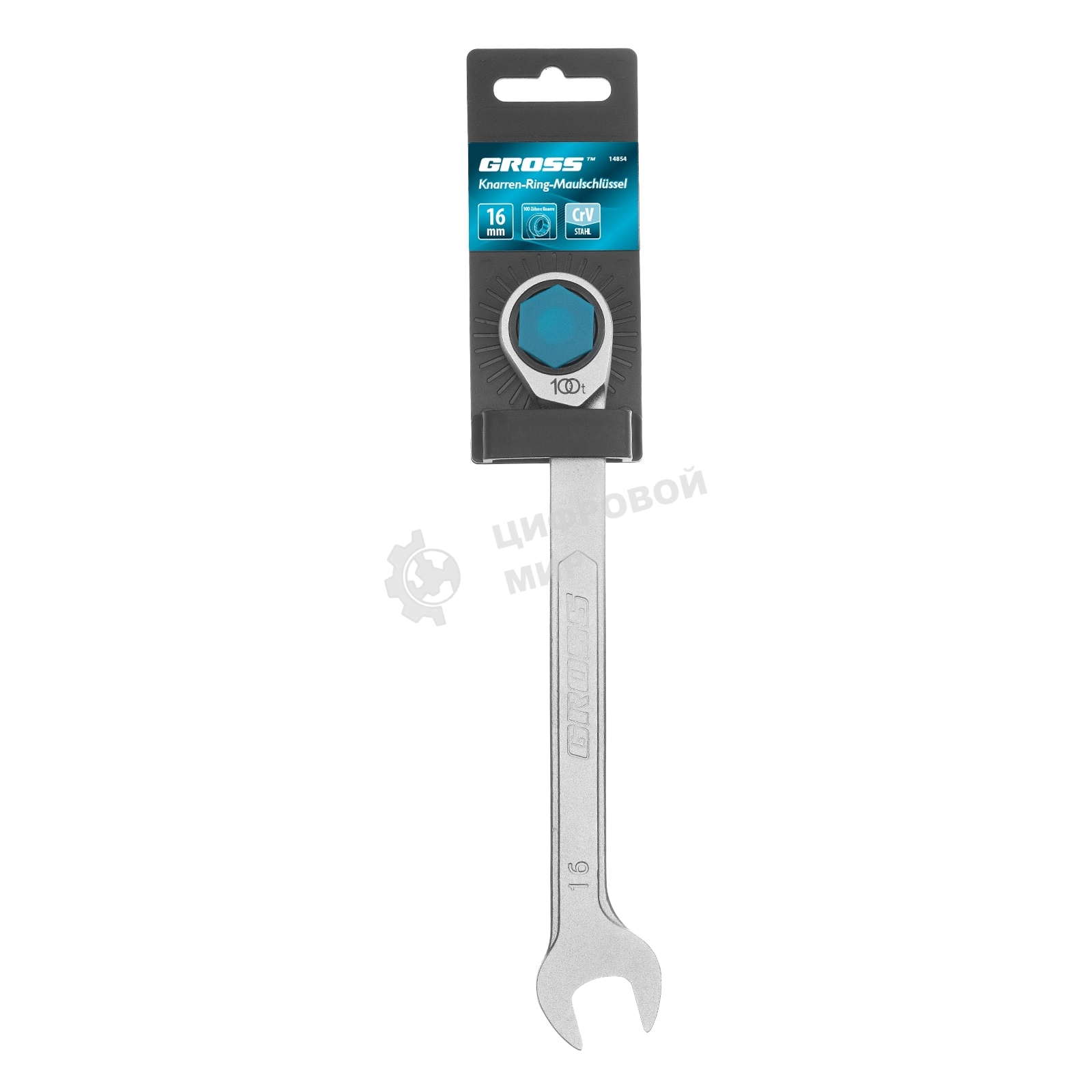Ключ комбинированный трещоточный Gross 16 мм