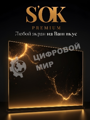 Экран для проектора S'OK Apollo SGPSMT-295x184A бокового натяжения, звукопрозрачный, белый к