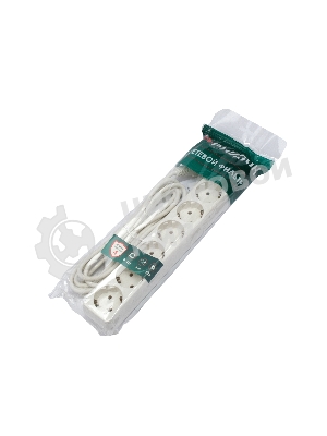 Сетевой фильтр Гарнизон ECL-6-W-3, 6 р, 10А, 3 м, ур.защиты 4, белый, пакет