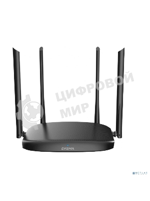 Роутер беспроводной Digma DWR-AC1202 AC1200 10/100/1000BASE-TX черный