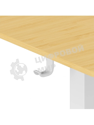 Стол компьютерный Cactus CS-ED-WTBAM столешница бамбук, бежевый, каркас белый