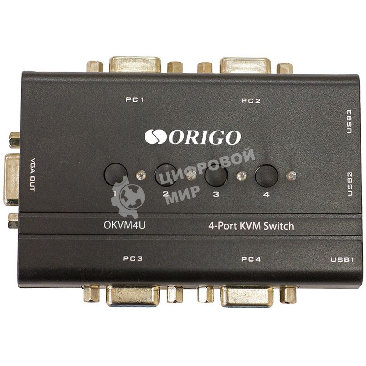 KVM-переключатель ORIGO OKVM4U/A1A, 4-портовый, с портами VGA и USB