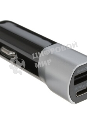Автомобильное зарядное устройство Qumo PD (Charger 0080), Type C, черный