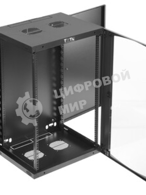 Шкаф настенный Next, 18U 550x450, стеклянная дверь, черный