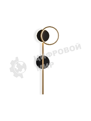 Светильник Ambrella light FL5192 SBK/GD черный песок/золото LED 3000K 9W 600*221*30
