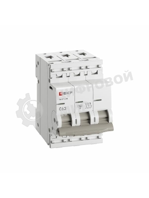 Выключатель автоматический 3п 63А (C) 6кА ВА 47-63N PROxima EKF M636363C