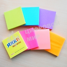 Блок самоклеящийся бумажный Hopax 21165 76x76 мм 100лист. 70г/м2 неон малиновый