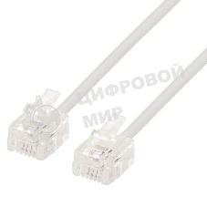 Кабель.телефонный аппарат-розетка TC6P4C-2M, 2 м