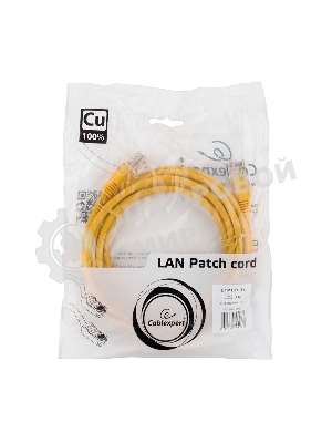 Патч-корд медный UTP Cablexpert PP10-3M/Y cat.5e, 3м, литой, многожильный, желтый