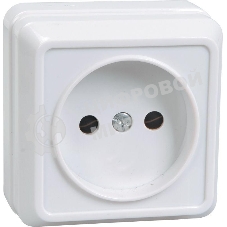 Розетка 1-м ОП Октава 10А IP20 без заземл. белый IEK ERO10-K01-10-DC