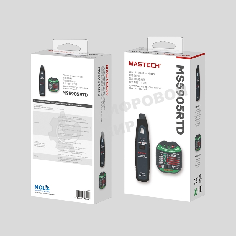 Тестер розеток, детектор автоматов MS5905RTD MASTECH