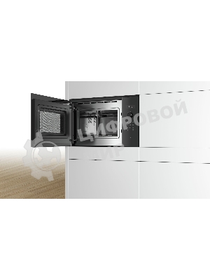 Микроволновая печь встраиваемая Bosch BFL554MB0 черный, 25 л, 900 Вт, переключатели - поворотный механизм/сенсор