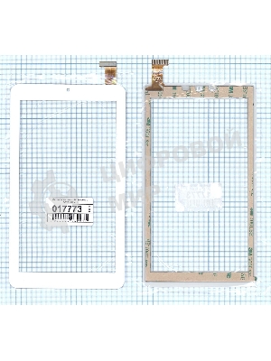 Сенсорное стекло (тачскрин) HC184104C1 FPC021H V2.0 (184x104 мм), белое