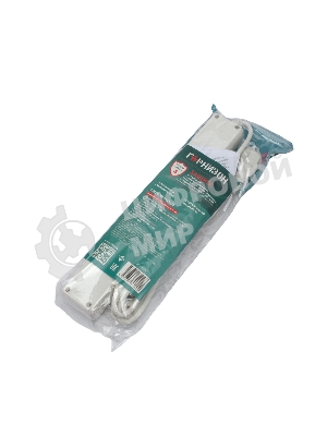 Сетевой фильтр Гарнизон ECL-6-W-3, 6 р, 10А, 3 м, ур.защиты 4, белый, пакет