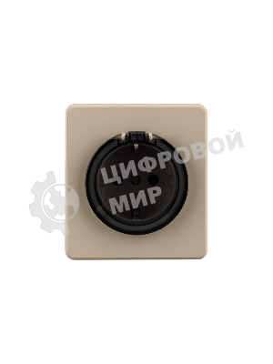 Розетка KRANZ ROUND 1-ая с/з с/у, со шторками и крышкой 16А шелк