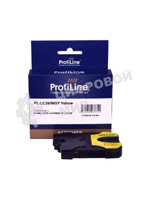 Картридж струйный ProfiLine PL-LC39/985Y для принтеров Brother DCP-J125/DCP-J315W/DCP-J515W/MFC-J220/MFC-J265W/MFC-J410/MFC-J415W с чернилами Yellow