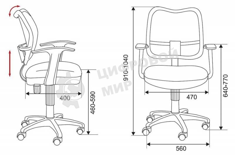 Кресло компьютерное Бюрократ CH-W797/PK/TW-13A TW-13A розовый, спинка сетка, сиденье розовый, колеса белый/розовый, пластик белый