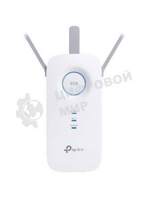 Усилитель сигнала TP-Link AC1900 Wi-Fi Range Extender 600 Mbps at 2.4 GHz + 1300 Mbps at 5 GHz; 3 × External Antennas, 1 × Gigabit Port, Wall Plugged; Tether App, WPS, Intelligent Signal Light, Access Control, Power Schedule, LED Control, RE/AP Mode, OneMe, MU-MIMO