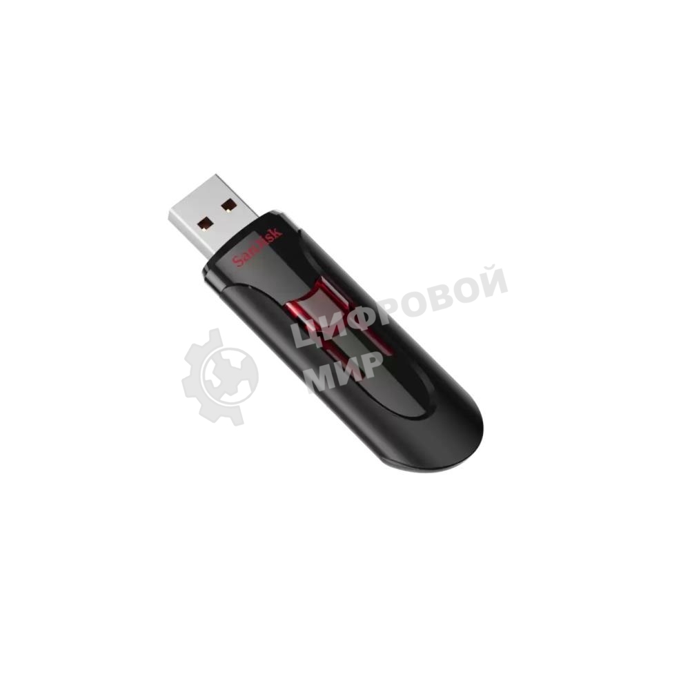 Флешка USB Sandisk CZ600 Cruzer Glide (SDCZ600-064G-G35), 64Gb, USB 3.0, R/W 10/20, черный