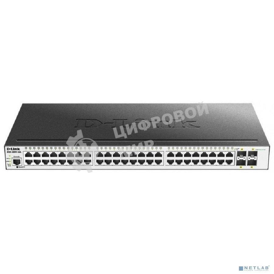 Коммутатор D-Link DGS-3000-52L/B1A 48G 4SFP управляемый