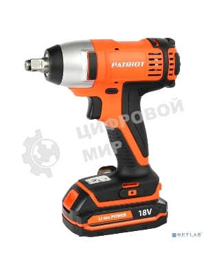 Гайковерт ударный аккумуляторный PATRIOT BR 180Li-1/2 180301140 две батареи Li-ion, 18V, 1,5 Ah, 140 Нм, большой кейс, зарядка за 1 час