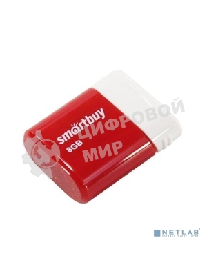 Флешка USB Smartbuy LARA Red (SB8GBLara-R), 8Gb, USB 2.0, R/W 15/5, красный/белый
