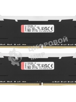 Оперативная память Kingston Fury Renegade, DDR4, 64Gb (2x32GB), 3200MHz, CL16, DIMM, радиатор, RGB, серебристый/черный