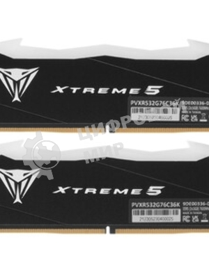 Оперативная память Patriot Viper Xtreme 5, DDR5, 32GB (2x16GB), 7600MHz, CL36, DIMM, с радиаторами, черный