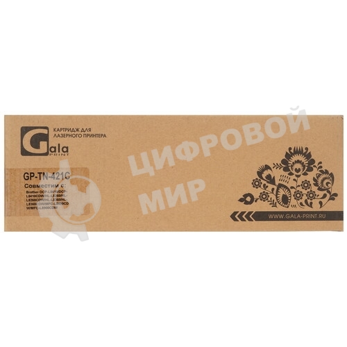 Картридж GalaPrint GP-TN-421C для принтеров Brother DCP-L8410/DCP-L8410CDW/HL-L8260/HL-L8260CDW/HL-L8360/HL-L8360CDW/MFC-L8690CDW/MFC-L8900CDW Cyan 1800 копий