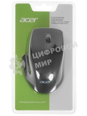 Мышь беспроводная Acer OMR150 черный, 1600 dpi, радиоканал, USB, кнопки - 6