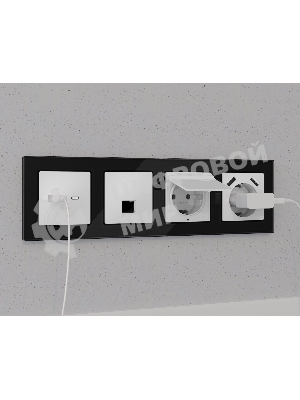 Комплект механизма компьютерной розетки ALFA Белый матовый RJ-45(8P8C) CAT6 с шторкой QUANT (AP1320, VM188) MA132010